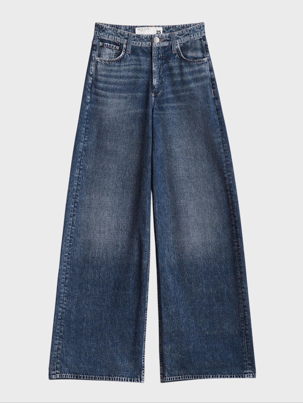 rag & bone Miramar Sofie Cotton Terry Wide-Leg Jeans 29 - Picture 2 of 10